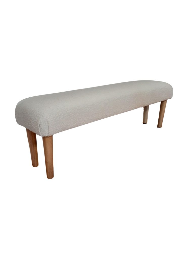 Boucle Upholstered End of Bed Bench Seat | Martini Furniture